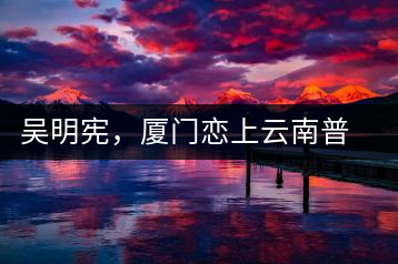 吳明憲，廈門戀上云南普洱茶