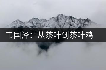 韋國(guó)澤：從茶葉到茶葉雞 覃塘毛尖茶三代傳承