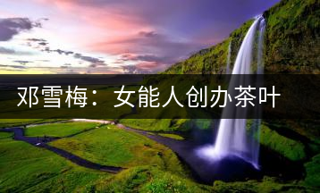 鄧雪梅：女能人創(chuàng)辦茶葉合作社帶動(dòng)茶農(nóng)共同富裕