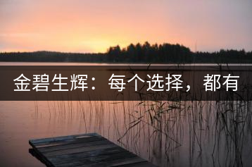金碧生輝：每個(gè)選擇，都有選擇的理由