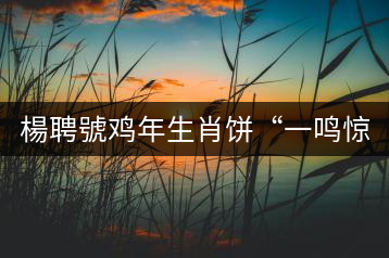 楊聘號雞年生肖餅“一鳴驚人”全國上市！