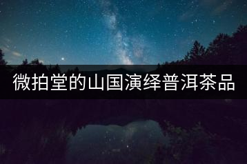 微拍堂的山國演繹普洱茶品質(zhì)如何？