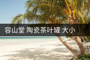 容山堂 陶瓷茶葉罐 大小號(hào)蓮花密封罐紅茶普洱茶罐粗陶存儲(chǔ)罐木塞