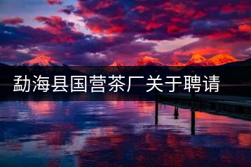 勐海縣國營茶廠關(guān)于聘請非遺傳承人陳財(cái)為技術(shù)顧問的通知
