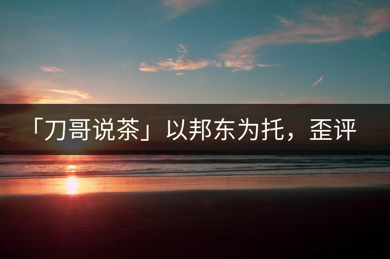 「刀哥說茶」以邦東為托，歪評小戶賽