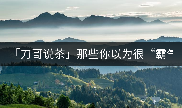 「刀哥說茶」那些你以為很“霸氣”的茶，根本就不是...