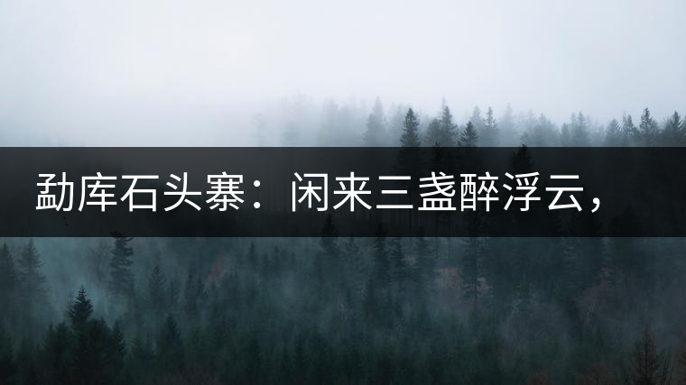勐庫石頭寨：閑來三盞醉浮云，臥聽流水弄錚琮