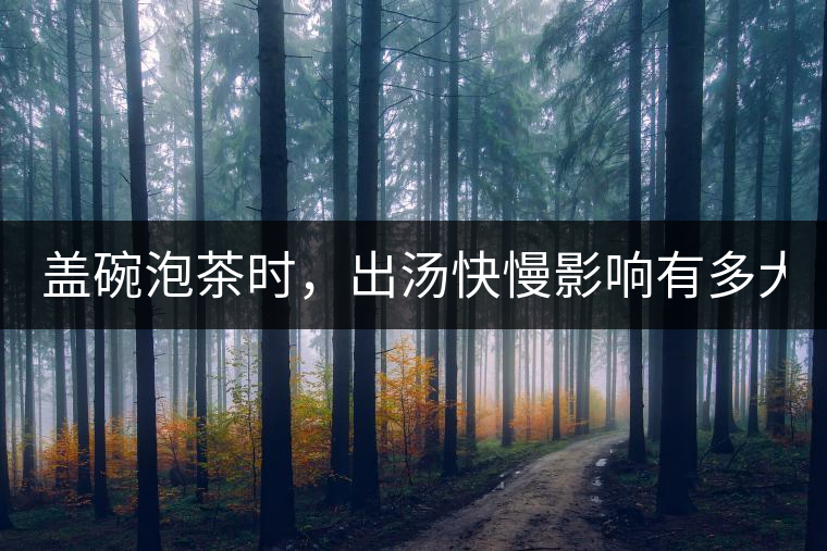 蓋碗泡茶時(shí)，出湯快慢影響有多大？