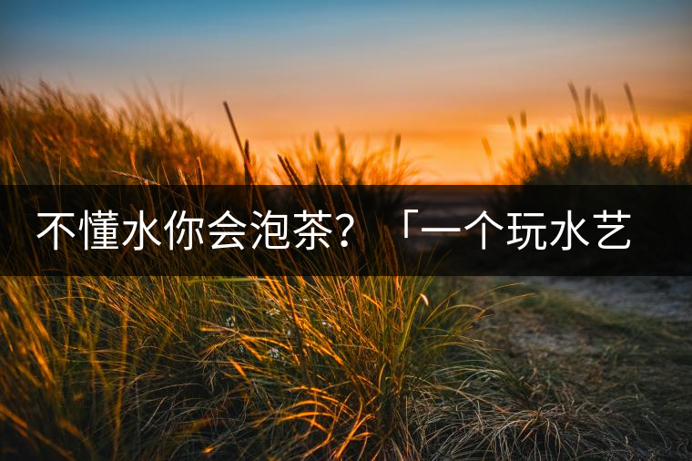 不懂水你會泡茶？「一個玩水藝術(shù)家的自我修養(yǎng)」