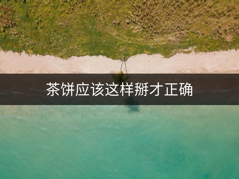 茶餅應該這樣掰才正確 茶餅應該這樣掰才正確