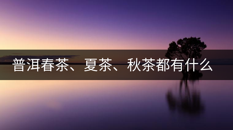 普洱春茶、夏茶、秋茶都有什么特點？