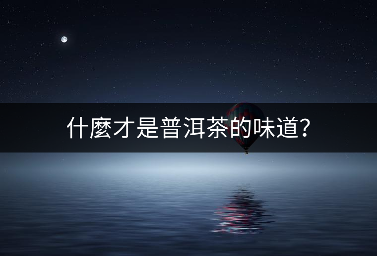 什麼才是普洱茶的味道？