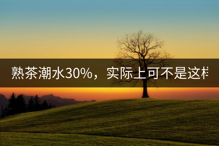 熟茶潮水30%，實(shí)際上可不是這樣！