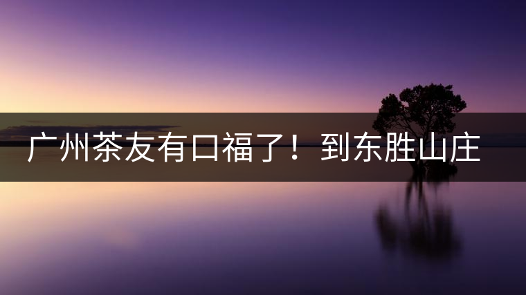 廣州茶友有口福了！到東勝山莊吃“普洱雞”去——