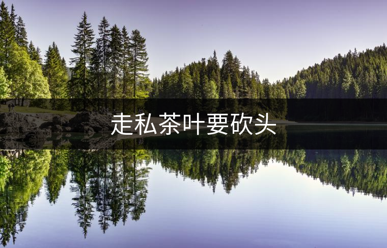 走私茶葉要砍頭