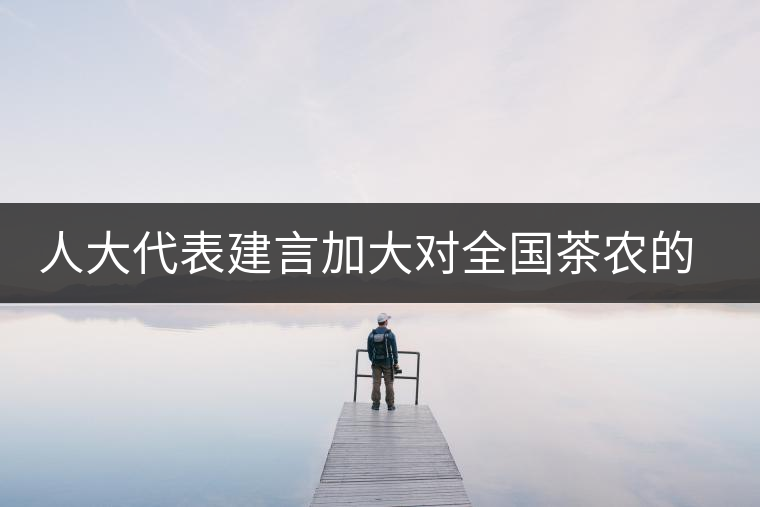 人大代表建言加大對全國茶農(nóng)的種茶補(bǔ)貼