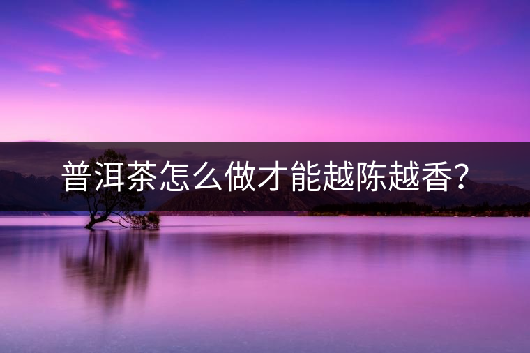 普洱茶怎么做才能越陳越香？