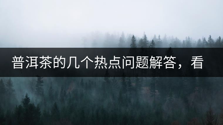 普洱茶的幾個熱點問題解答，看完終于明白了！