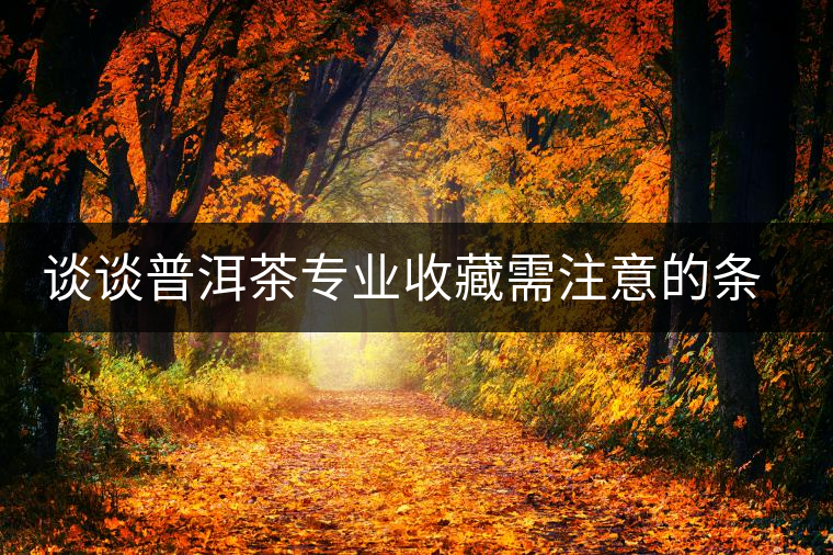 談?wù)勂斩鑼?zhuān)業(yè)收藏需注意的條件