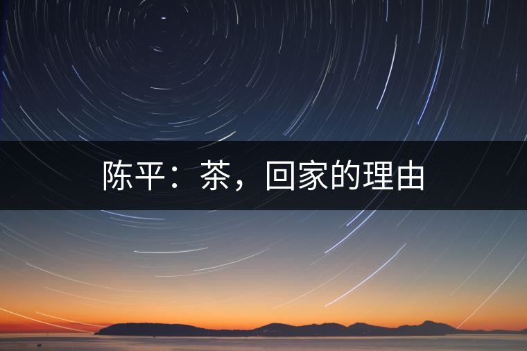 陳平:茶,回家的理由 陳平:茶,回家的理由