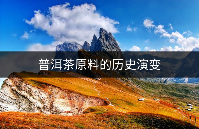 普洱茶原料的歷史演變 普洱茶原料的歷史演變