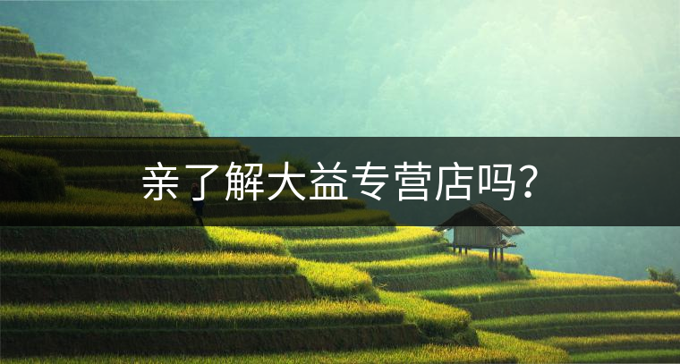 親了解大益專營店嗎？