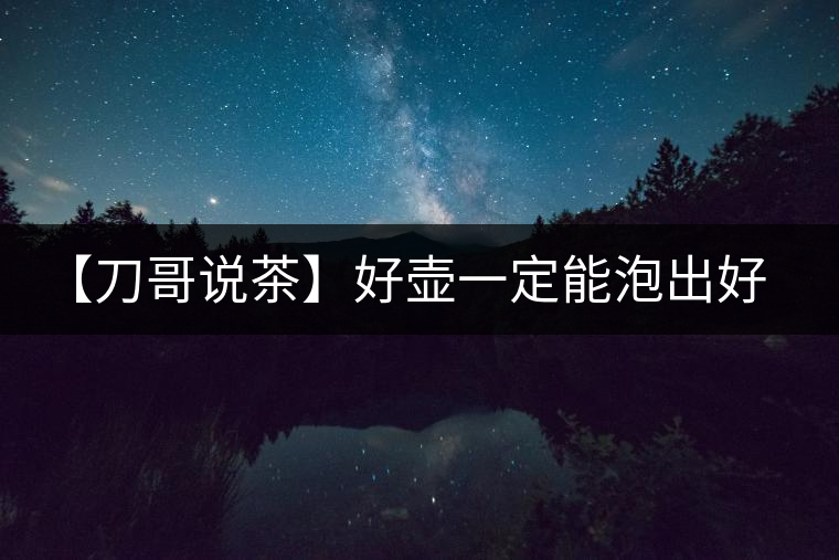 【刀哥說茶】好壺一定能泡出好茶？