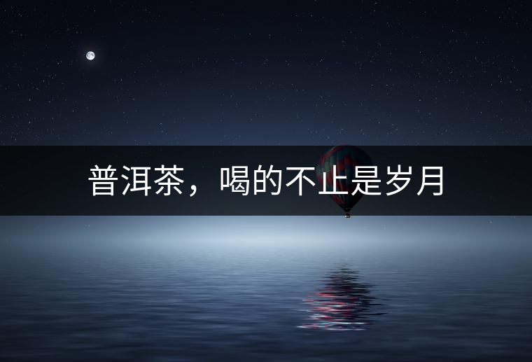 普洱茶，喝的不止是歲月