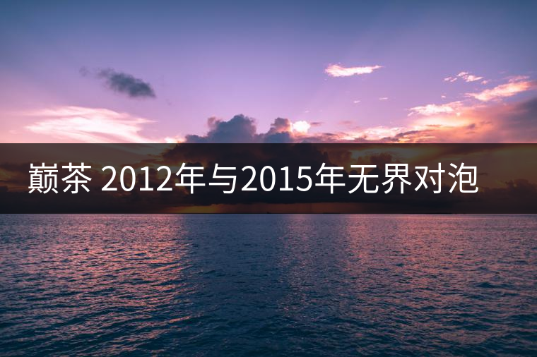 巔茶 2012年與2015年無界對泡啟示錄！