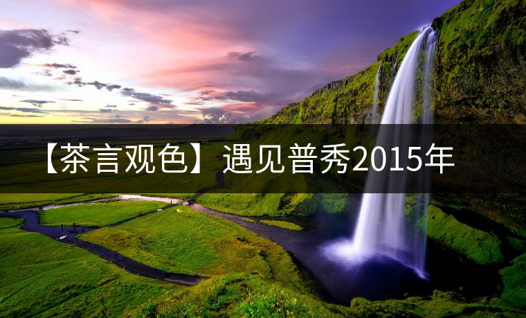 【茶言觀色】遇見普秀2015年玉蓮金針