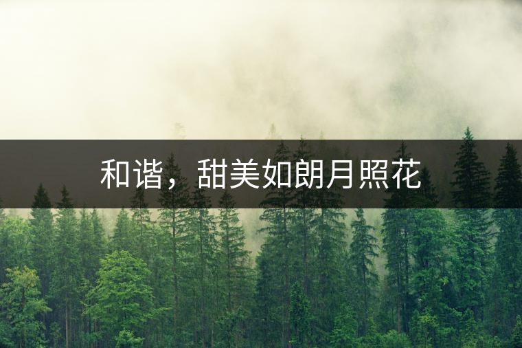 和諧，甜美如朗月照花