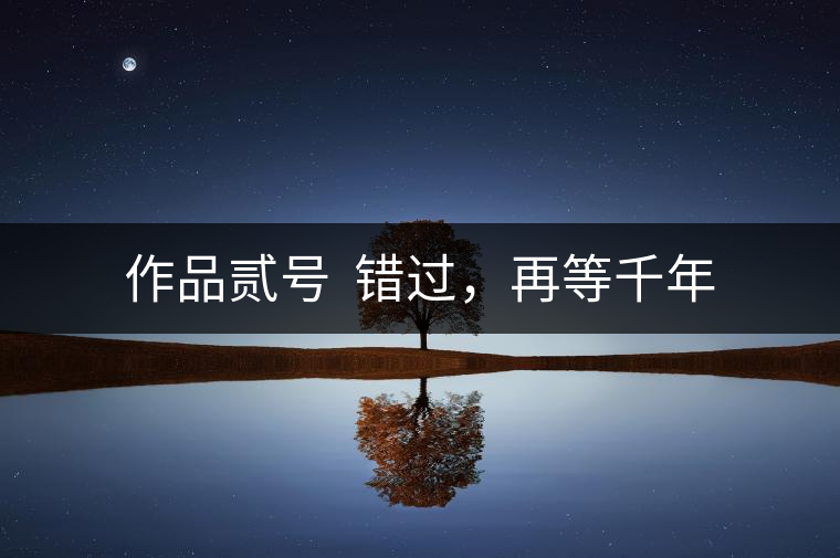 作品貳號(hào)  錯(cuò)過(guò)，再等千年