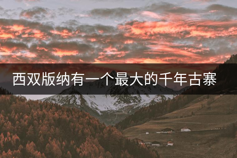 西雙版納有一個(gè)最大的千年古寨“純粹的布朗族家”