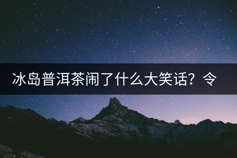 冰島普洱茶鬧了什么大笑話？令茶界人士們捧腹大笑？