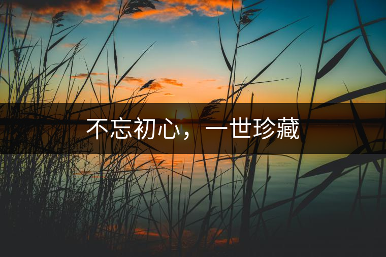 不忘初心，一世珍藏