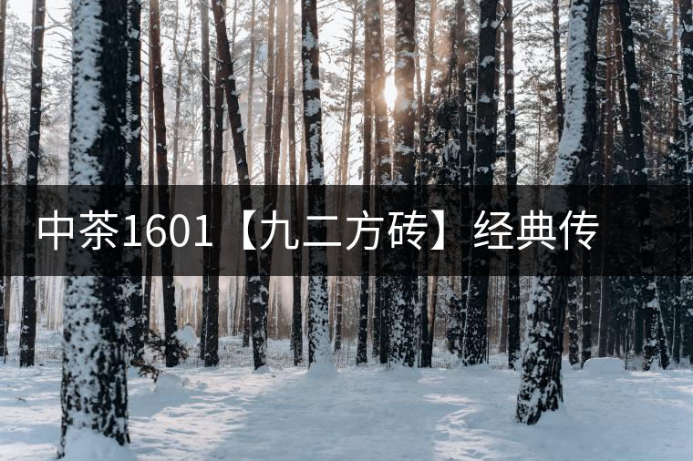 中茶1601【九二方磚】經(jīng)典傳承，巔峰即現(xiàn)