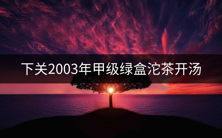 下關2003年甲級綠盒沱茶開湯