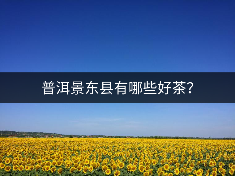 普洱景東縣有哪些好茶？