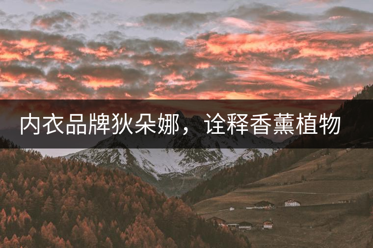 內(nèi)衣品牌狄朵娜，詮釋香薰植物精油內(nèi)衣新潮流！