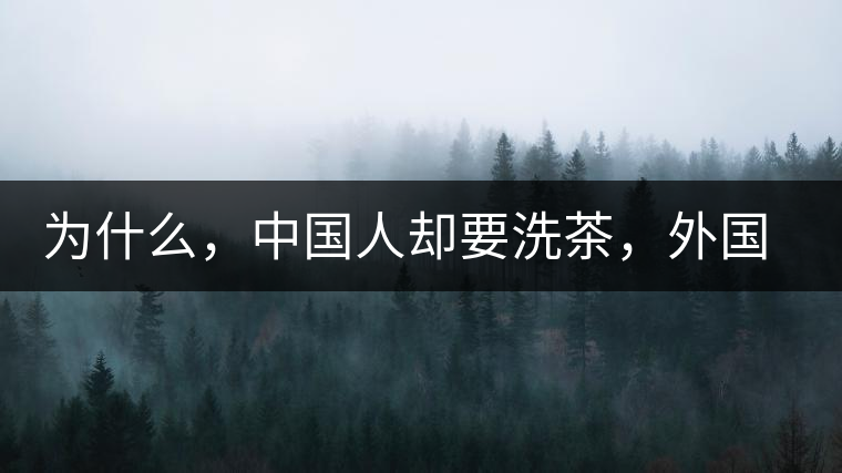 為什么，中國人卻要洗茶，外國人怎么不洗？