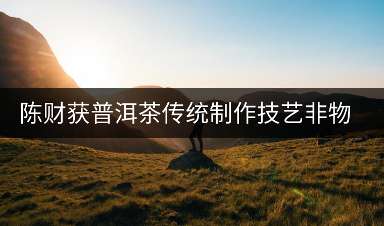 陳財獲普洱茶傳統(tǒng)制作技藝非物質文化遺產(chǎn)傳承人榮譽稱號