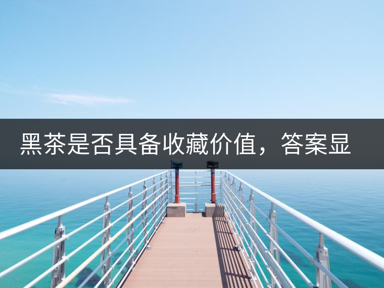 黑茶是否具備收藏價(jià)值，答案顯而易見(jiàn)