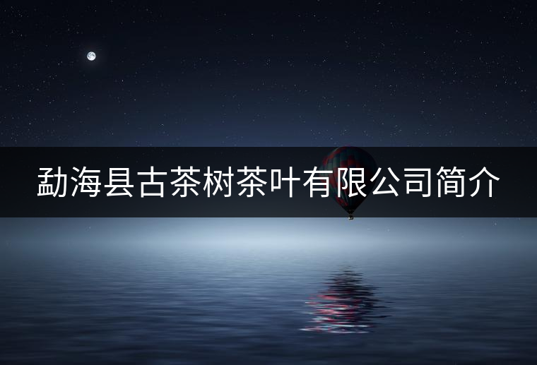 勐?？h古茶樹(shù)茶葉有限公司簡(jiǎn)介