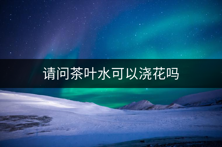 請(qǐng)問茶葉水可以澆花嗎