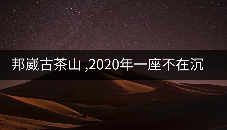 邦崴古茶山 ,2020年一座不在沉默的古茶山 !-易武中聘號(hào)