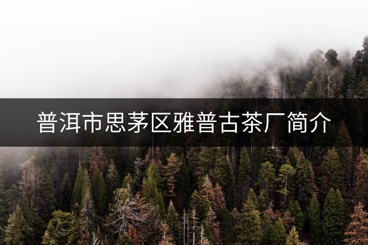 普洱市思茅區(qū)雅普古茶廠(chǎng)簡(jiǎn)介