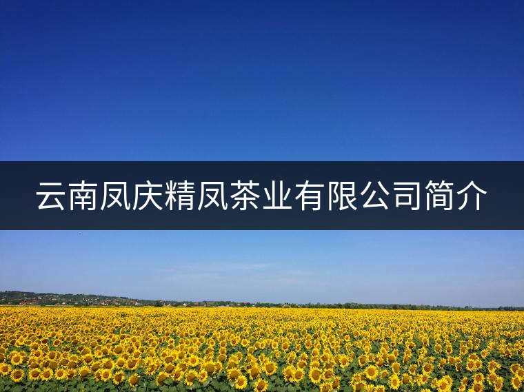 云南鳳慶精鳳茶業(yè)有限公司簡介