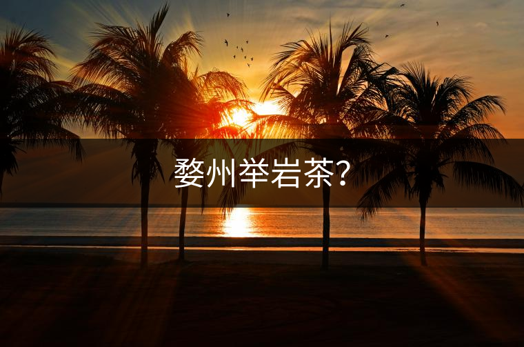 婺州舉巖茶？