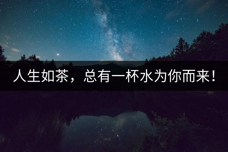 人生如茶，總有一杯水為你而來！