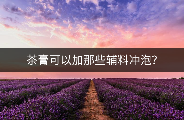 茶膏可以加那些輔料沖泡？